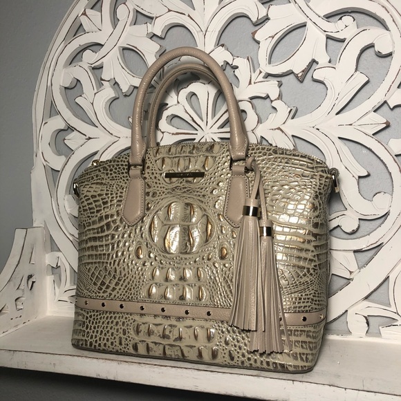 Brahmin Duxbury Satchel Silver Birch Birchside - Picture 3 of 8